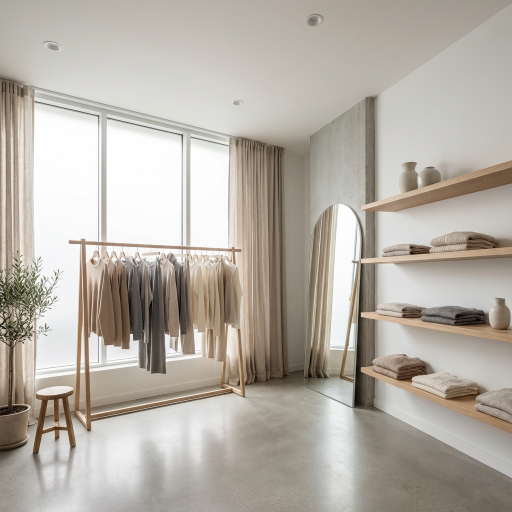 Nordic retail store design with a practical modern layout