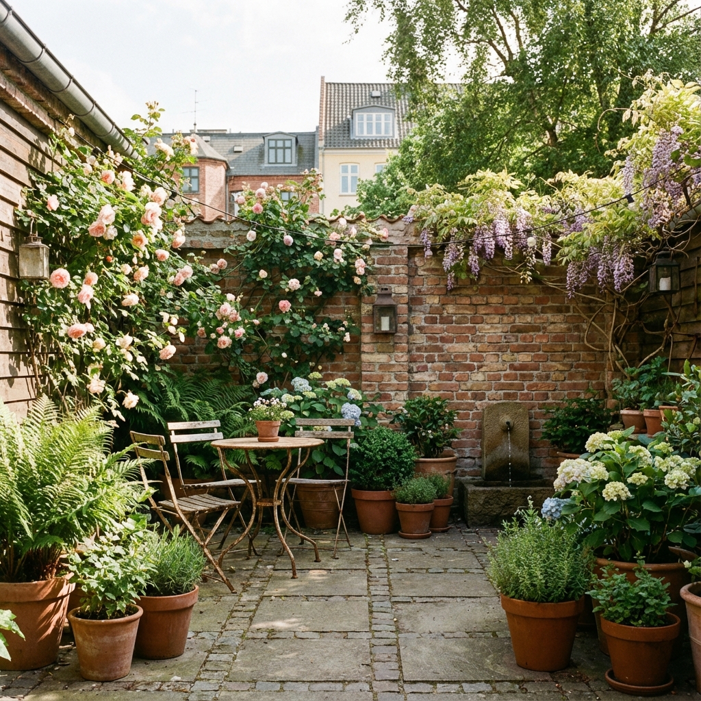 Nordic courtyard design with a practical modern layout