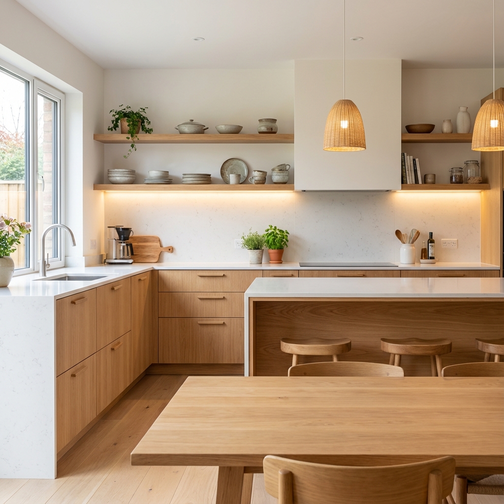 Nordic kitchen design with a practical modern layout